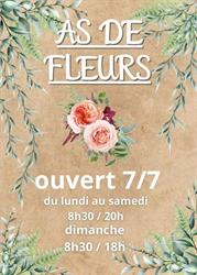 As de Fleurs, Fréjus - Horaires d'ouverture