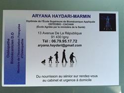 Ostéopathe Igny Aryana Haydari - Horaires d'ouverture