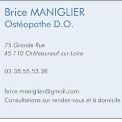 Brice MANIGLIER Ostéopathe D.O., Châteauneuf-sur-Loire - Horaires d'ouverture