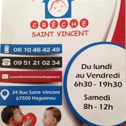 Creche Saint Vincent, Haguenau - Horaires d'ouverture