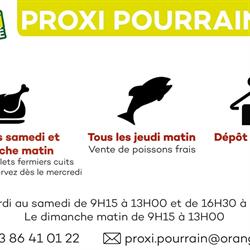 PROXI Marche Pourrain, - Horaires d'ouverture