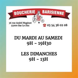 Boucherie Barisienne, Bar-le-Duc - Horaires d'ouverture