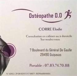 Cabinet d'ostéopathie - Guipavas, Elodie CORRE, - Horaires d'ouverture