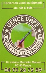 Vence Vape, - Horaires d'ouverture