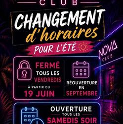 NOVA Club, Perpignan - Horaires d'ouverture