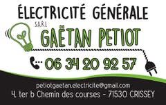 SAS PETIOT GAËTAN, Crissey - Horaires d'ouverture