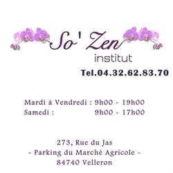 So Zen Institut, Velleron - Horaires d'ouverture