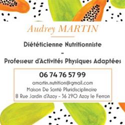 Audrey Martin Diététicienne - Nutritionniste & EAPA, Azay-le-Ferron - Horaires d'ouverture