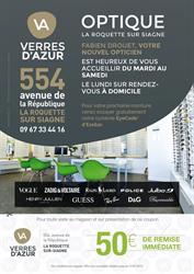 Optique verres d'azur, La Roquette-sur-Siagne - Horaires d'ouverture