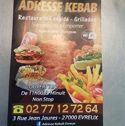 Adresse Kebab Evreux, Évreux - Horaires d'ouverture