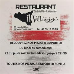 Restaurant il villaggio Communay, - Horaires d'ouverture
