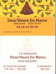 Douc'Heure Du Maroc, Niort - Horaires d'ouverture