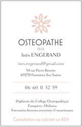 Inès Engerand Ostéopathe, Fontaines-sur-Saône - Horaires d'ouverture