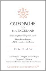 Inès Engerand Ostéopathe, Fontaines-sur-Saône - Horaires d'ouverture