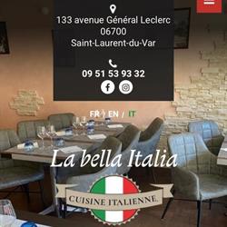 La Bella Italia, Saint-Laurent-du-Var - Horaires d'ouverture
