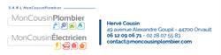 MonCousinPlombier - MonCousinElectricien, Orvault - Horaires d'ouverture