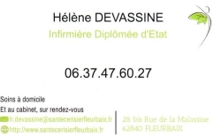 Hélène DEVASSINE - Infirmière libérale, Fleurbaix - Horaires d'ouverture