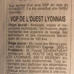VGP de l'Ouest Lyonnais, Messimy - Horaires d'ouverture