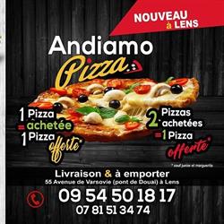 Andiamo pizza, Lens - Horaires d'ouverture