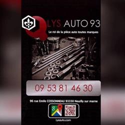Lys Auto 93, Neuilly-sur-Marne - Horaires d'ouverture