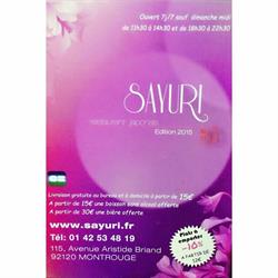 Sayuri, Montrouge - Horaires d'ouverture