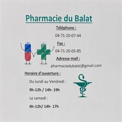 Pharmacie Du Balat 15300, Murat - Horaires d'ouverture