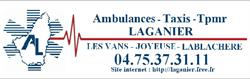 Ambulances Taxis Laganier, Les Vans - Horaires d'ouverture