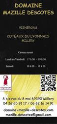 Domaine Mazille Descotes, Millery - Horaires d'ouverture
