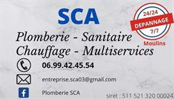 Sca Plomberie Chauffage Multiservic, Moulins - Horaires d'ouverture