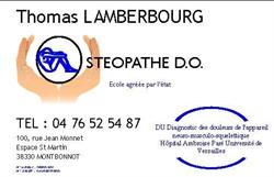 Ostéopathe LAMBERBOURG Thomas D.O depuis 2009, Montbonnot-Saint-Martin - Horaires d'ouverture