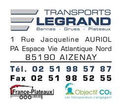 Transports Legrand SAS, Aizenay - Horaires d'ouverture