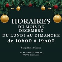 Chapellerie Beyssac, Limoges - Horaires d'ouverture