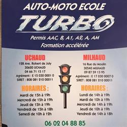 AUTO ECOLE TURBO MILHAUD, Milhaud - Horaires d'ouverture