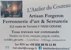 L'Atelier Du Couteau, Cervens - Horaires d'ouverture