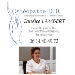 Candice LAMBERT Ostéopathe, Nice - Horaires d'ouverture