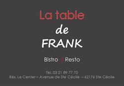 La table de Frank, Camiers - Horaires d'ouverture
