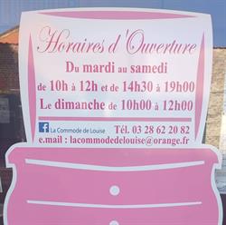 La Commode de Louise, Zegerscappel - Horaires d'ouverture
