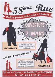 58ème Rue, Miramont-de-Guyenne - Horaires d'ouverture