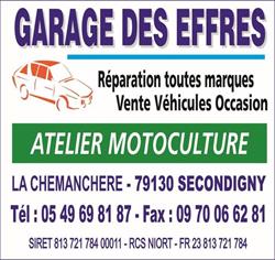 Garage des Effres SARL, Secondigny - Horaires d'ouverture
