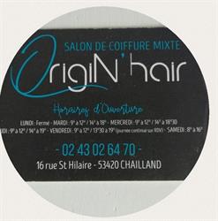 OrigiN'hair, Chailland - Horaires d'ouverture