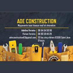 ADE Construction, Saint-Jean-d'Heurs - Horaires d'ouverture