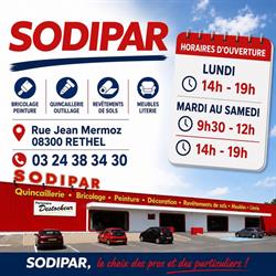 Sodipar, Rethel - Horaires d'ouverture
