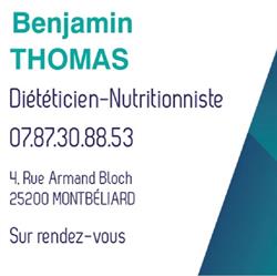 Benjamin Thomas Diététicien-Nutritionniste, Montbéliard - Horaires d'ouverture