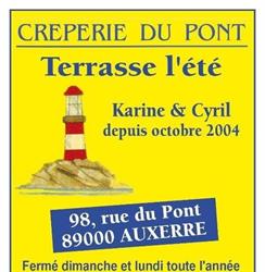 Crêperie du Pont Auxerre, - Horaires d'ouverture