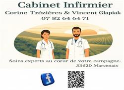 Cabinet infirmier Corine Trézières & Vincent Glapiak, Marcenais - Horaires d'ouverture