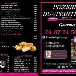 Pizzeria du printemps, Mèze - Horaires d'ouverture