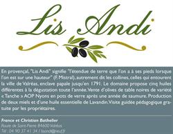 Lis Andi, Valréas - Horaires d'ouverture