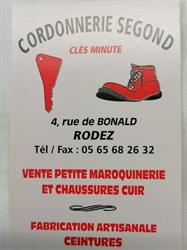 CORDONNERIE SEGOND, Rodez - Horaires d'ouverture