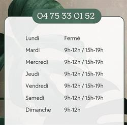 THE O'FLEURS, Quintenas - Horaires d'ouverture