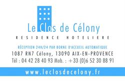 Le Clos De Celony, Aix-en-Provence - Horaires d'ouverture